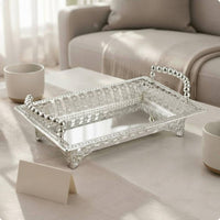 Gold Metal Tray Nordic Aesthetic Decorative Candy Tray Sculpted Edges