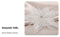 Floral Hair Fastener Elegant Lace Hair Tie Lace Scrunchie Sweet Design Ruffle Scrunchie French Design for Women, Weddings