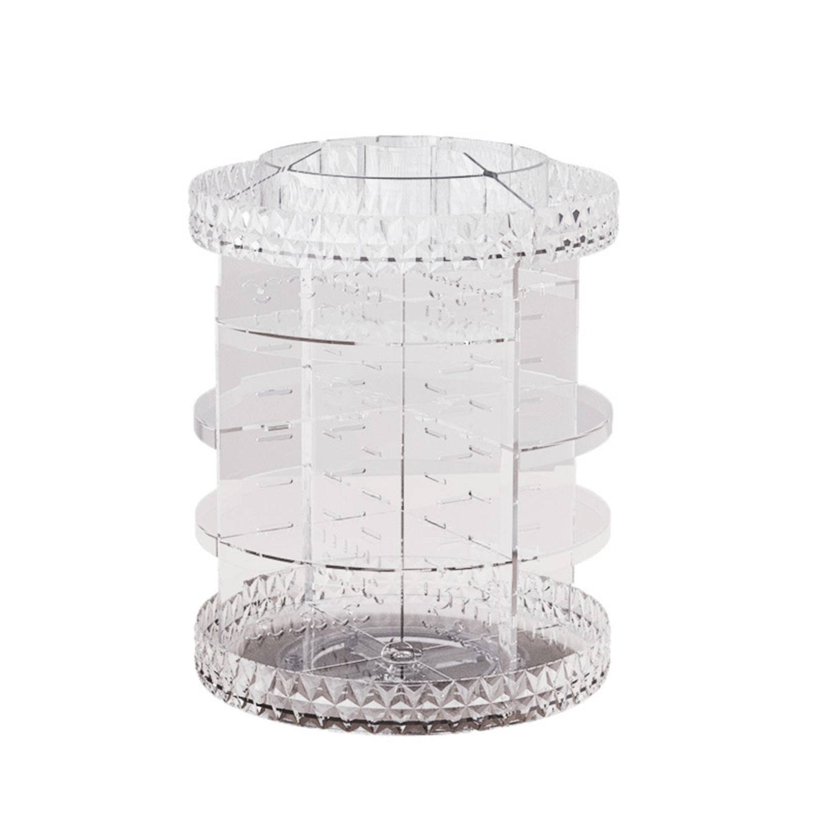 Rotating Cosmetic Organizer Crystal Pattern for Bathroom Counter