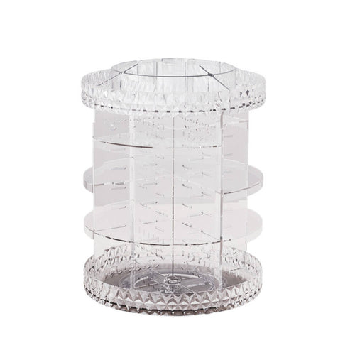 Rotating Cosmetic Organizer Crystal Pattern for Bathroom Counter