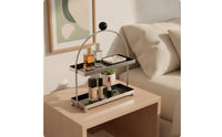 Countertop Rack with Trays Modern 2-Tier Storage Rack Multi-Functional Countertop Shelf Organizer for Vanity