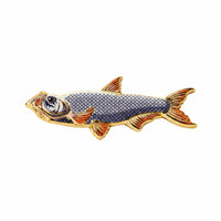 Realistic Aquatic Brooch Lifelike Intricacy Fishing Theme Badge for Fishermen