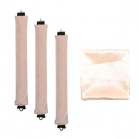 3 Pieces No-Heat Curling Rods Wave Styling Satin Scarf Cloth Sleep In
