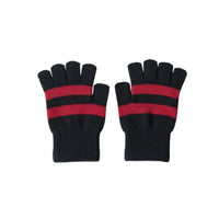 Autumn Winter Knitted Fingerless Gloves, Fleece Lined, Unisex Striped, Warm Half Finger, Student Outdoor Writing Cycling Driving
