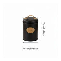 3 Pieces Airtight Storage Container Labeled Containers Metal Food Storage Tin
