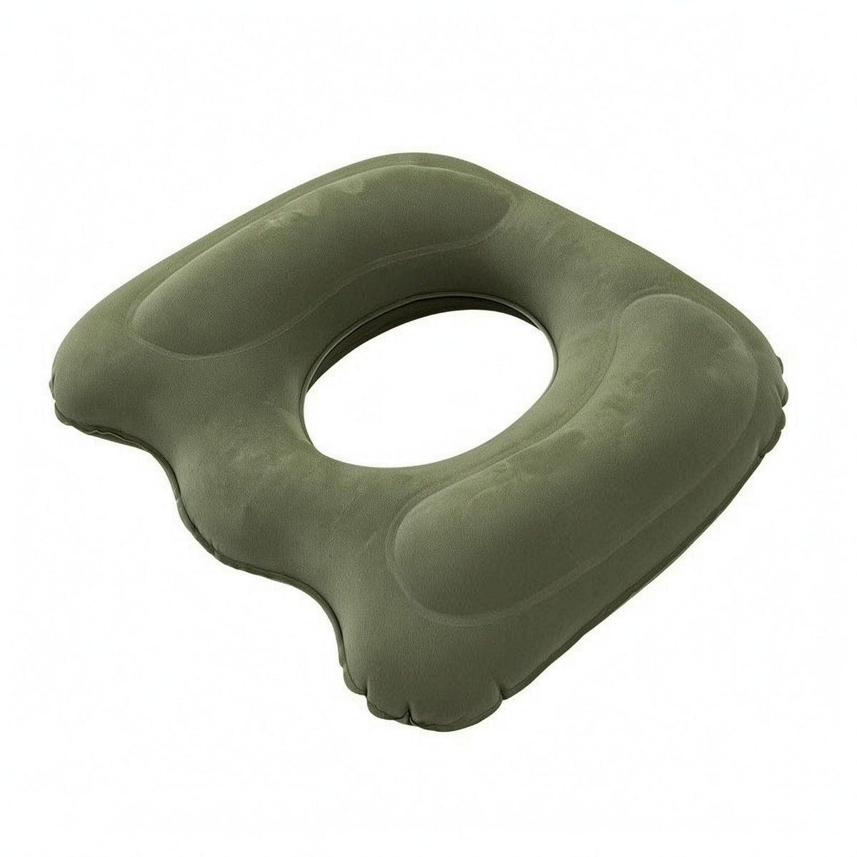 Seat Cushion with Center Opening Flocked Inflatable Seat Cushion PVC