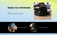 Wide Brim Cowboy Sun Hat, Unisex, Adjustable, UPF40+