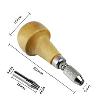 Hand Twist Alloy Chuck Wood Handle Pin Vise Precision Made for Jewelers