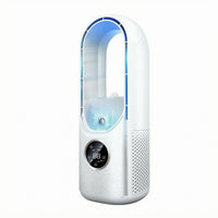 Bladeless Spray Fan Mist Function Desktop Humidifying Fan Digital Control Panel