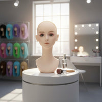 Cosplay Hairpiece Head Easy to Clean Hairpiece Display Head Multi-Use