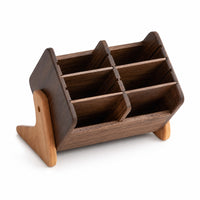 Wooden Cosmetic Storage Box Stylish Vanity Organizer with Dividers Versatile Case for Women, Bedroom