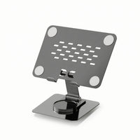 1 Piece Adjustable Tablet Holder Stand with 360-degree Rotating Base Hinged Arm Non-slip Pad E-reader Stand Suitable for Home Office Study Kitchen