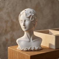 Earring Display Bust Short Sculpted Hair Retail Fixture Hard PVC
