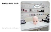 Reusable Eyelash Extension Practice Head Easy to Clean Lash Mannequin Head Realistic Skin Texture for Students, Beginners