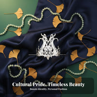 Traditional Chinese Hair Crown Color-Preserving Alloy Traditional Chinese Headpiece Ancient Chinese Hair Crown Elegant Design