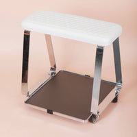 Mobile Pedicure Stool Comfortable Cushion Salon Foot Rest Bench Cushioned Top