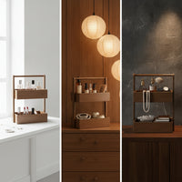 Paper Tray Organizer with Handle Compact Vertical Paper Tray Organizer Multipurpose Desktop Storage Rack for Vanity