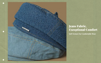 Adjustable jean, Flat Top hat, navy, Youth, Women's