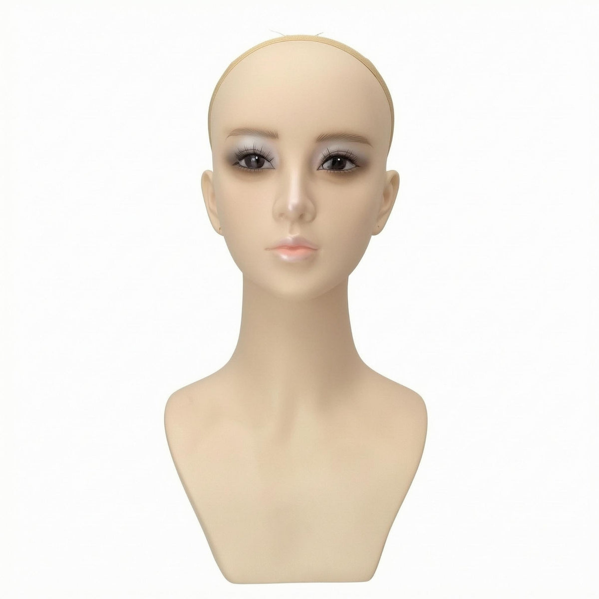 Female Mannequin Bust Smooth surface Hairpiece Display Head Long Neck Jewelry Display Bust for Photo Shoots