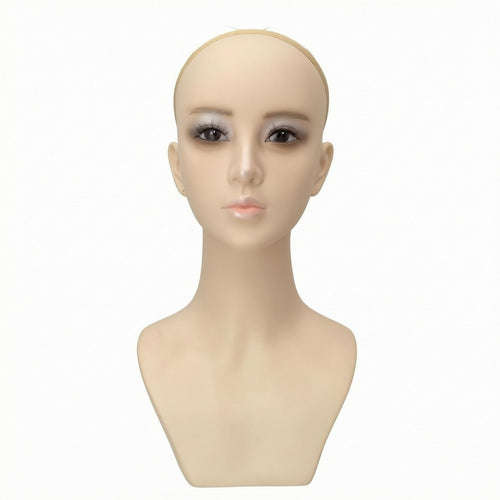 Female Mannequin Bust Smooth surface Hairpiece Display Head Long Neck Jewelry Display Bust for Photo Shoots