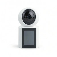 Desktop Visual Communication System with Monitor Single-Button Visual Communication System Camera Two-Way Door Phone for Families, Parents, Elderly, Home