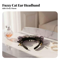 Lace Chime Cat Ear Hair Hoop With Tinkling Chime S Gothic Doll-Like Creature Ear Headband Gothic Lace Creature Ears Cute Design