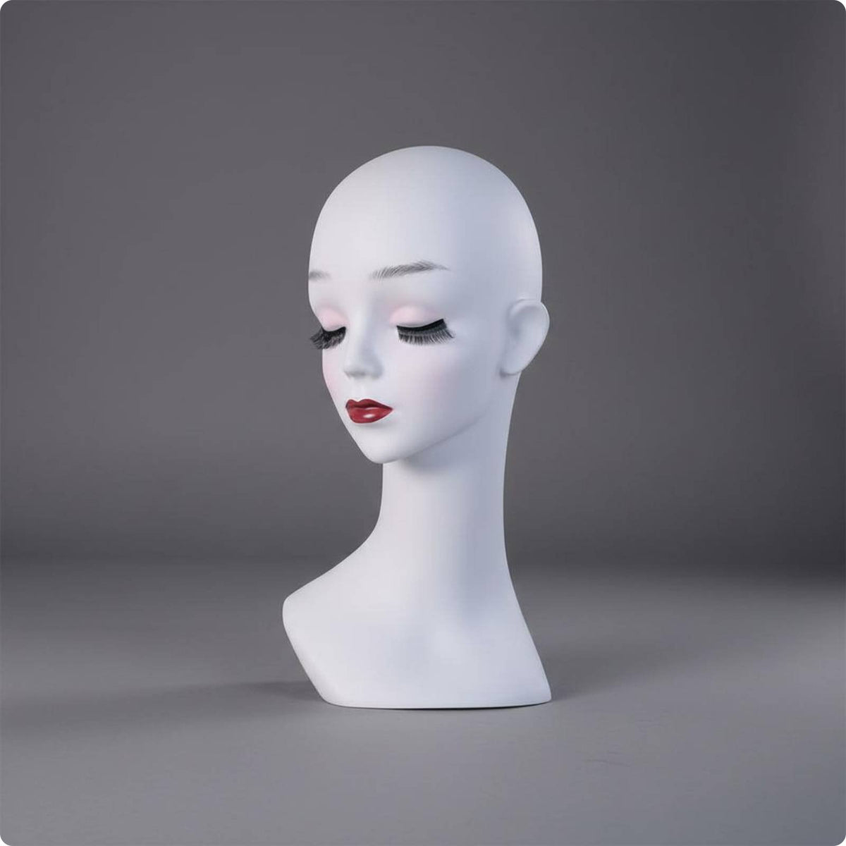 Mannequin Head with Shoulders Smooth Surface Head and Shoulder Display PVC for Retail Store, Salon