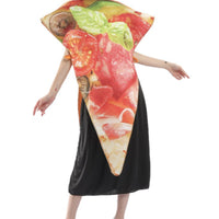 Pizza Slice Costume Printed Wedge Costume Poncho Black Border for Performance