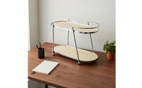 2-Tier Oval Storage Rack Multi-Purpose 2-Tier Countertop Organizer Vintage