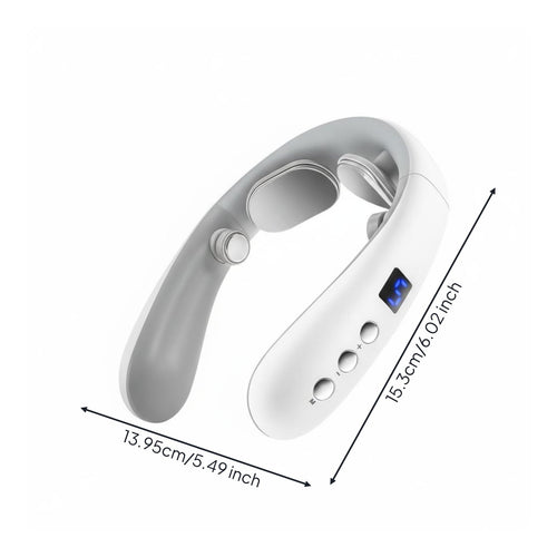 EMS Neck Massager Heat Treatment Heated Neck Massager 16 Intensity Levels