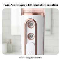 Deep Hydration Double Nozzle Nano Sprayer Cooling Effect Nano Mist Sprayer High-Frequency Atomization for Travelers, Women, Home