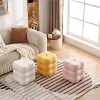 Fuzzy Vanity Stool Soft Household Seating Stylish for Women