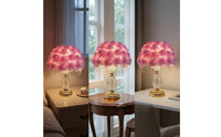 Floral Table Lamp Elegant Floral Lamp Gold Tone Lighting for Women, Bedside, Vanity