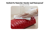 Washable PU Leather Nail Pillow Easy to Clean Nail Art Hand Pillow Soft & Comfortable for Manicurists, Beauty School Students, Spas, Travel