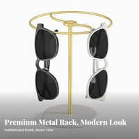 Space-Saving Tabletop Glasses Display Stable Construction Metal Countertop Eyewear Holder High Capacity for Boutique Owners, Vanity Table