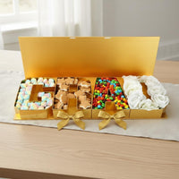 Graduation Gift Box Four Compartments GRAD Letter Box Modern Design for Students
