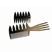 2 Pieces Stainless Steel Styling Comb Exposed Cutout Beauty Tool Long-Lasting