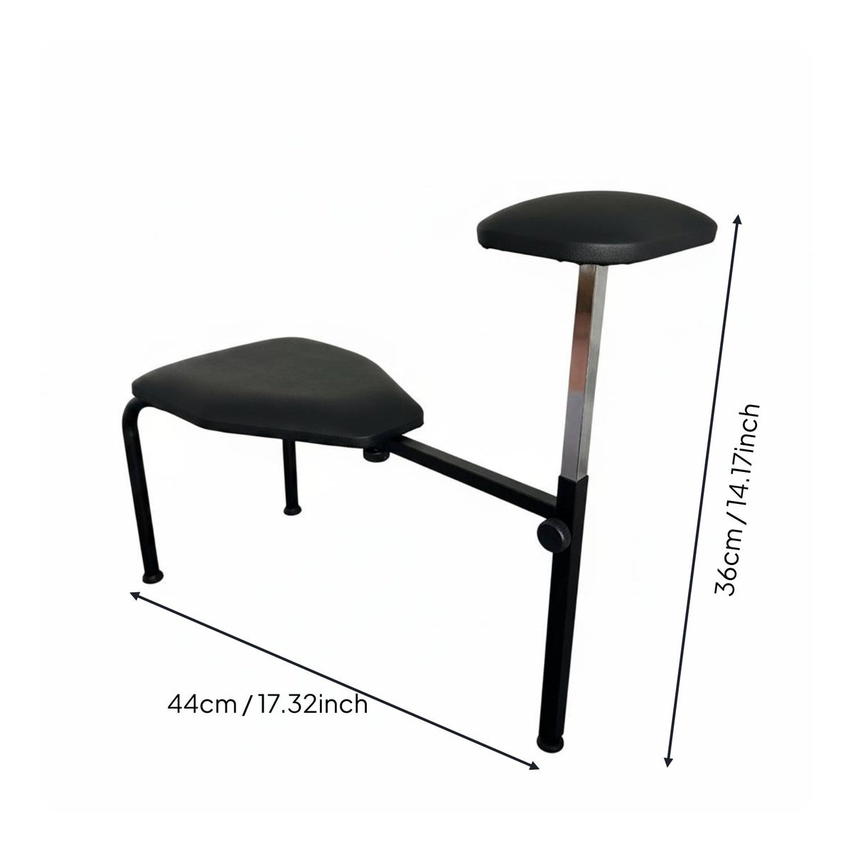 Pedicure Bench Chair Built-in Footrest Nail Salon Chair Trim Adjustable Salon Stool