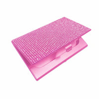 Card Holder with Latch Rhinestone Pocket Metal Case Sleek for Networking Events