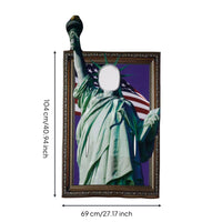 Statue of Freedom Costume Funny Statue of Freedom Outfit Easy to Wear Head-Through-Hole Costume for Halloween
