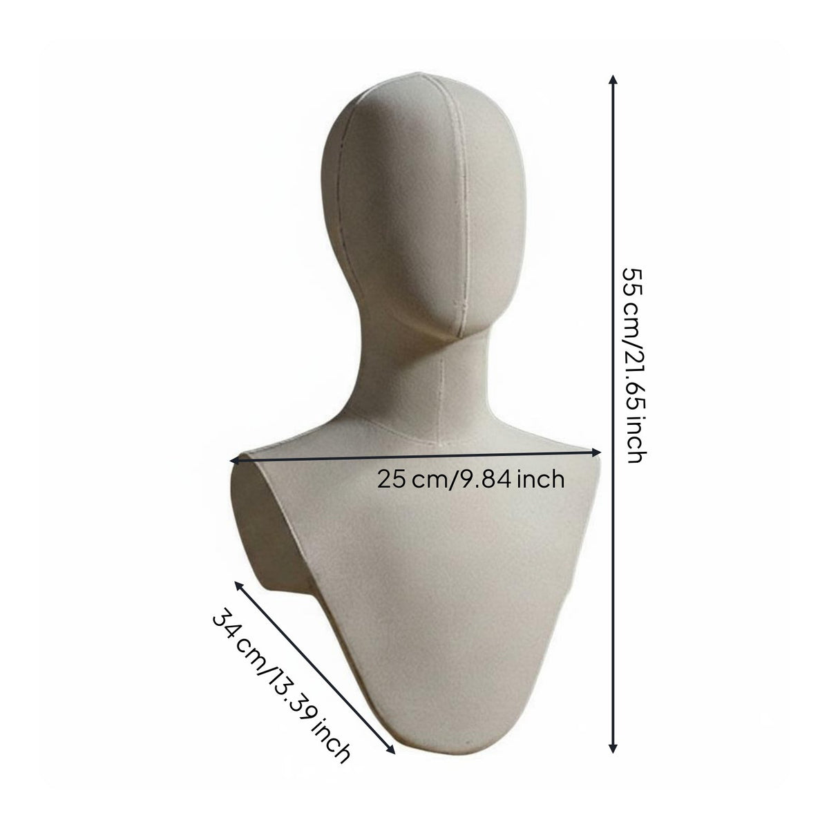 Long Neck Design Abstract Mannequin Head Stable Base Abstract Model Head Long-Lasting for Cosplayers, E-Commerce Sellers