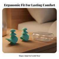 Comfortable Fit Waterproof Swimming Earplugs Washable Silicone Earplugs Ergonomic Design for Swimmers, Travelers, Studying, Travel, Concerts
