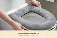 XL waterproof plush toilet seat cover