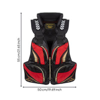 Fishing Life Vest Zippered Fishing Vest Adjustable Fit One Size for Boating