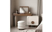 Double Use Flip-Top Vanity Desk Minimalist Design Small Space Dressing Table Compartmentalized Storage Flip Top Vanity Desk 3-in-1 Design for Dorm Room