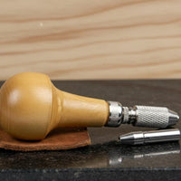 Hand Twist Alloy Chuck Wood Handle Pin Vise Precision Made for Jewelers
