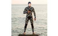 Hooded Wetsuit Padded Chest and Knees Hooded Diving Suit Two-Piece Spearfishing Suit High Elasticity