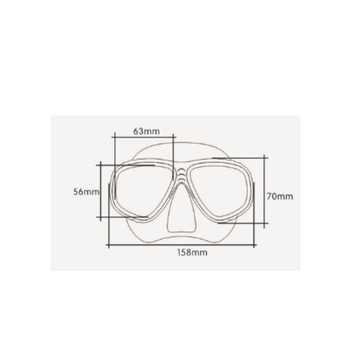 Adult Dive Mask Comfortable Fit Silicone Snorkel Mask Adjustable Strap