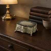 Jewelry Gift Box Luxury Look Vintage Jewelry Box Easy to Clean for Vanity