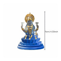 Resin Deity Figurine Seated Pose Multi-Armed Deity Statue Artistic Details